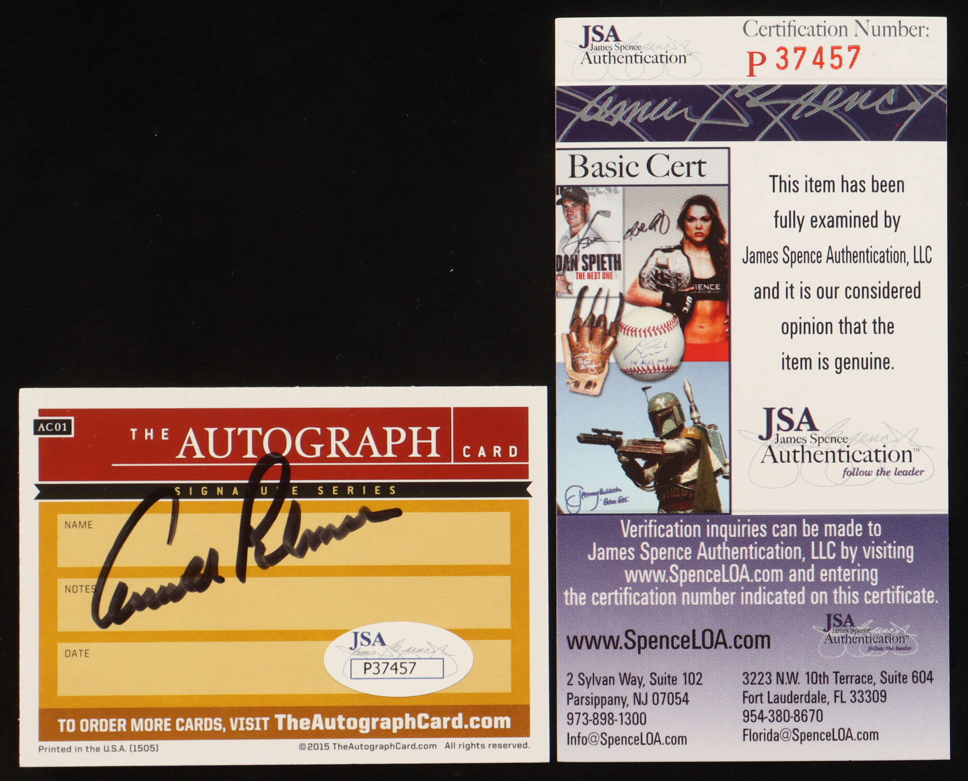 Arnold Palmer Signed Autograph Card (JSA) at PristineAuction.com Arnold Palmer Signed Autograph Card (JSA) at PristineAuction.com