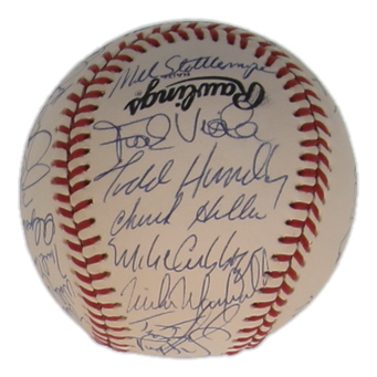 1980 Mets ONL Baseball Signed By (30) with Darryl Strawberry, Doc Gooden, Howard Johnson, David Cone (SportsCards.com) at PristineAuction.com 1980 Mets ONL Baseball Signed By (30) with Darryl Strawberry, Doc Gooden, Howard Johnson, David Cone (SportsCards.com) at PristineAuction.com