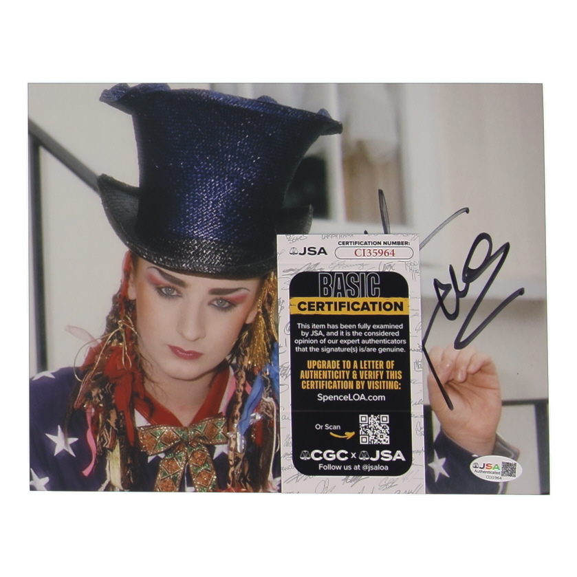 Boy George Signed 8x10 Photo (Beckett) at PristineAuction.com Boy George Signed 8x10 Photo (Beckett) at PristineAuction.com