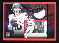 Bo Nix 2024 Panini Encore Pinnacle Jerseys Red #22 RC #71/75 at PristineAuction.com