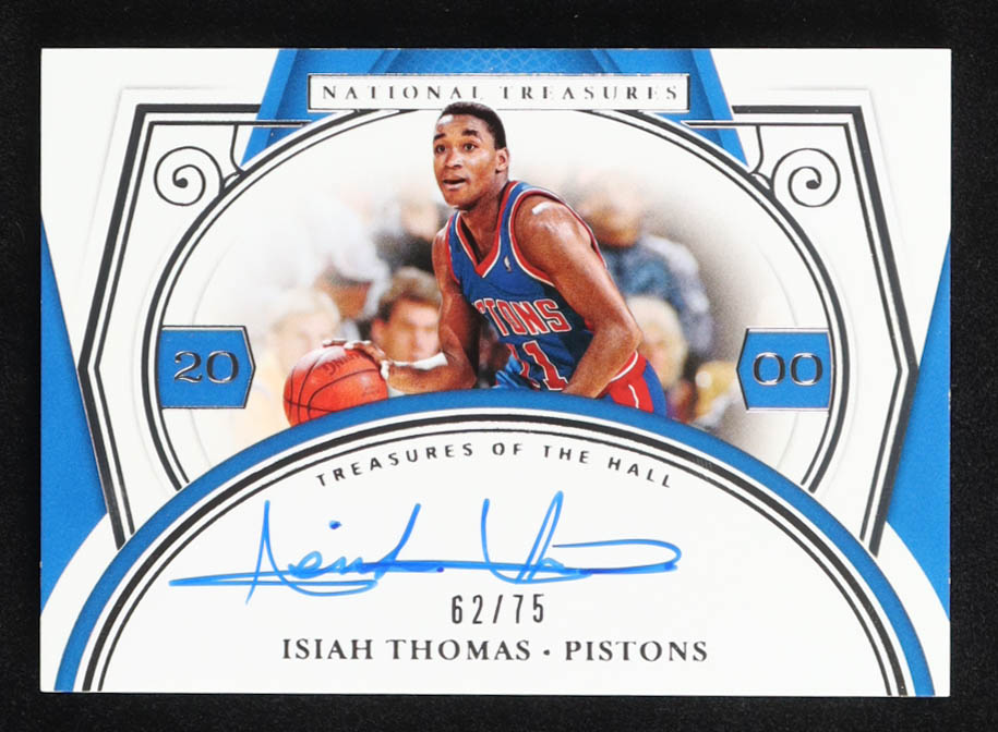Isiah Thomas 2020-21 Panini National Treasures Treasures of the Hall Autographs #20 #62/75 at PristineAuction.com Isiah Thomas 2020-21 Panini National Treasures Treasures of the Hall Autographs #20 #62/75 at PristineAuction.com