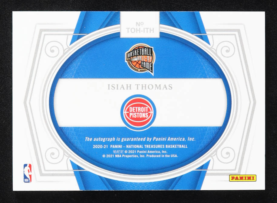 Isiah Thomas 2020-21 Panini National Treasures Treasures of the Hall Autographs #20 #62/75 at PristineAuction.com Isiah Thomas 2020-21 Panini National Treasures Treasures of the Hall Autographs #20 #62/75 at PristineAuction.com