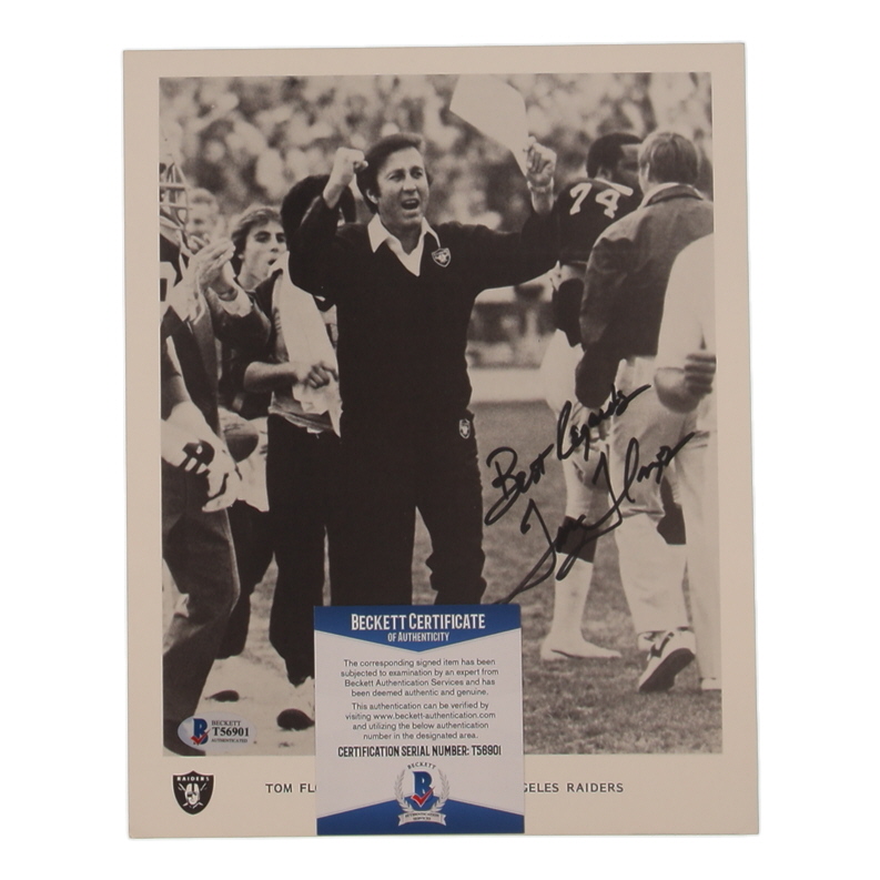 Tom Flores Signed Raiders 8x10 Photo Inscribed "Best Regards" (Beckett) at PristineAuction.com Tom Flores Signed Raiders 8x10 Photo Inscribed "Best Regards" (Beckett) at PristineAuction.com