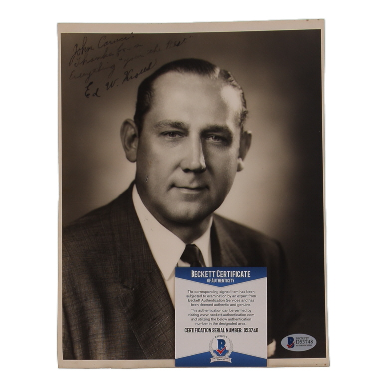 Edward W. Krause Signed 8x10 Photo Inscribed "Thanks For Everything" & "You're The Best" (Beckett) at PristineAuction.com Edward W. Krause Signed 8x10 Photo Inscribed "Thanks For Everything" & "You're The Best" (Beckett) at PristineAuction.com