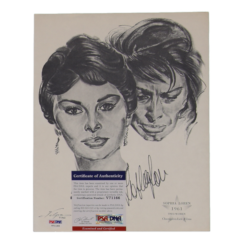 Sophia Loren Signed "Two Women" 8.25x10.5 Nicholas Volpe Art Print (PSA) at PristineAuction.com Sophia Loren Signed "Two Women" 8.25x10.5 Nicholas Volpe Art Print (PSA) at PristineAuction.com