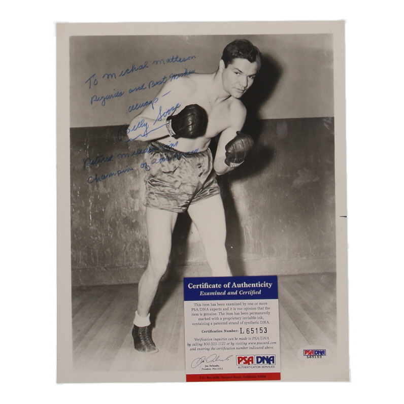 Billy Soose Signed 8x10 Photo with Multiple Inscriptions (PSA) at PristineAuction.com Billy Soose Signed 8x10 Photo with Multiple Inscriptions (PSA) at PristineAuction.com