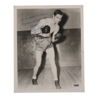 Billy Soose Signed 8x10 Photo with Multiple Inscriptions (PSA) at PristineAuction.com
