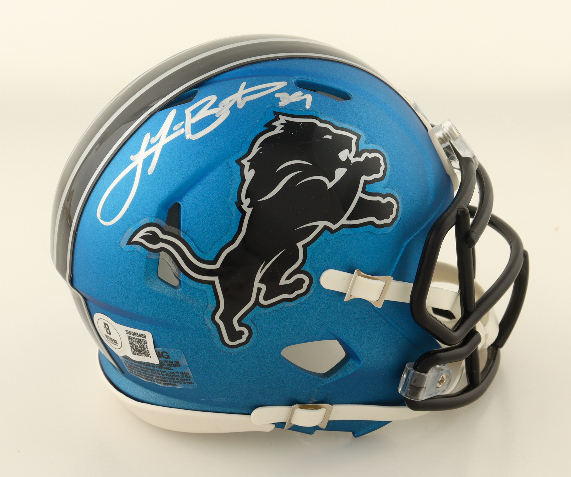 Jake Bates Signed Lions 2024 Alternate Speed Mini Helmet (Beckett) at PristineAuction.com Jake Bates Signed Lions 2024 Alternate Speed Mini Helmet (Beckett) at PristineAuction.com
