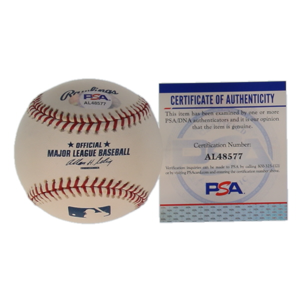 Bob Feller Signed OML Baseball Inscribed "HOF 62" (PSA) at PristineAuction.com Bob Feller Signed OML Baseball Inscribed "HOF 62" (PSA) at PristineAuction.com