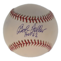 Bob Feller Signed OML Baseball Inscribed "HOF 62" (PSA) at PristineAuction.com