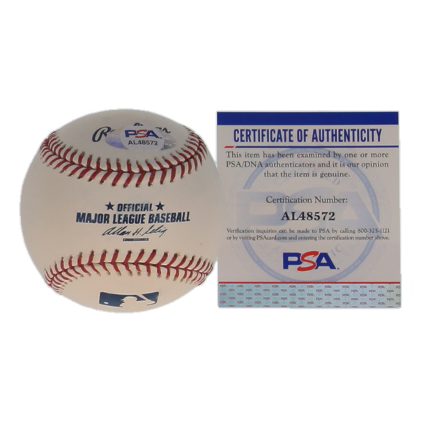 Bob Feller Signed OML Baseball Inscribed "HOF 62" (PSA) at PristineAuction.com Bob Feller Signed OML Baseball Inscribed "HOF 62" (PSA) at PristineAuction.com