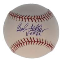 Bob Feller Signed OML Baseball Inscribed "HOF 62" (PSA) at PristineAuction.com