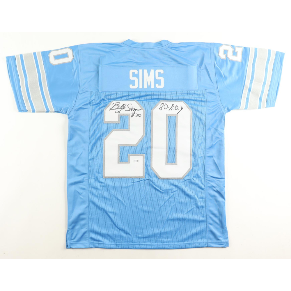 Billy Sims Signed Jersey Inscribed "80 - R.O.Y." (JSA) at PristineAuction.com