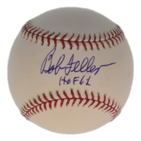 Bob Feller Signed OML Baseball Inscribed "HOF 62" (PSA) at PristineAuction.com
