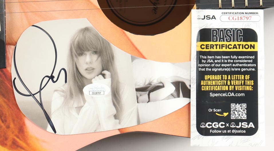 Taylor Swift Guitar with Signed Custom Insert Pickguard (JSA) at PristineAuction.com Taylor Swift Guitar with Signed Custom Insert Pickguard (JSA) at PristineAuction.com