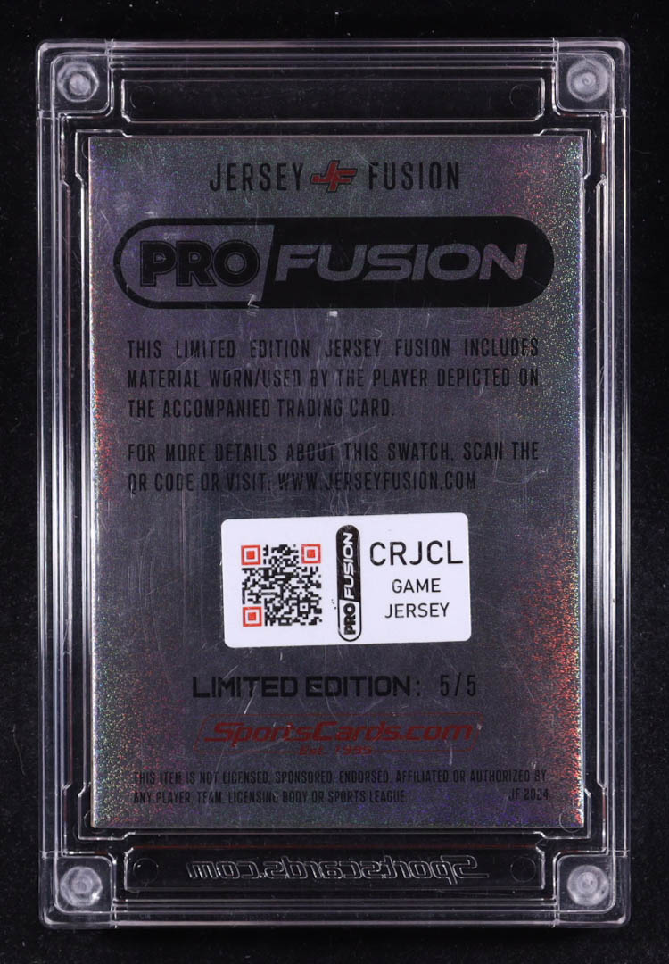 Cal Ripken Jr. 2024 Sportscards.com Jersey Fusion Pro Fusion Limited Edition Used Swatch #CRJCL #5/5 at PristineAuction.com Cal Ripken Jr. 2024 Sportscards.com Jersey Fusion Pro Fusion Limited Edition Used Swatch #CRJCL #5/5 at PristineAuction.com