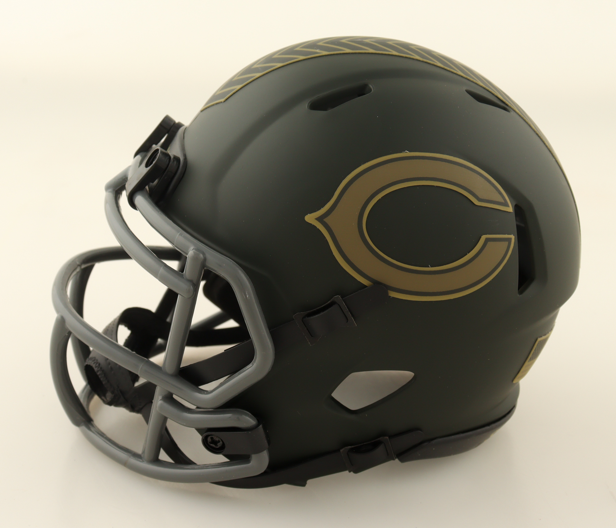 Colston Loveland Signed Bears Salute to Service Alternate Speed Mini Helmet (Beckett) at PristineAuction.com Colston Loveland Signed Bears Salute to Service Alternate Speed Mini Helmet (Beckett) at PristineAuction.com