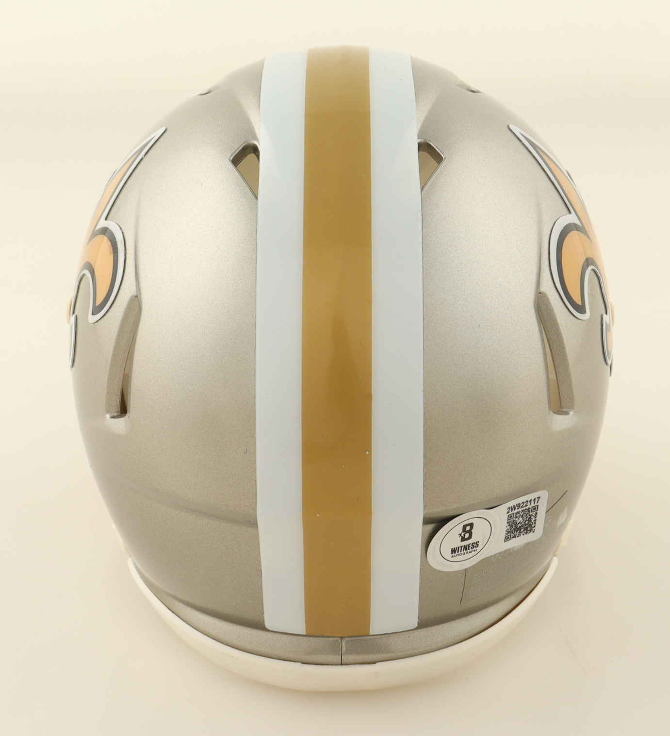 Drew Brees Signed Saints Flash Alternate Speed Mini Helmet (Beckett) at PristineAuction.com Drew Brees Signed Saints Flash Alternate Speed Mini Helmet (Beckett) at PristineAuction.com