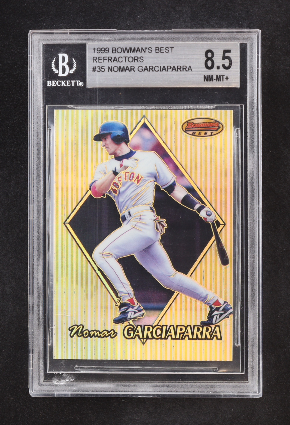 Nomar Garciaparra 1999 Bowman's Best Refractors #35 #239/400 (BGS 8.5) at PristineAuction.com Nomar Garciaparra 1999 Bowman's Best Refractors #35 #239/400 (BGS 8.5) at PristineAuction.com