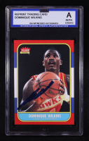Dominique Wilkins Signed 1986-87 Fleer #121 Rookie Reprint Card (ISA) at PristineAuction.com