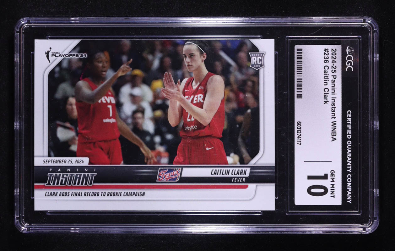 Caitlin Clark 2024-25 Panini Instant WNBA #236 RC (CGC 10) at PristineAuction.com Caitlin Clark 2024-25 Panini Instant WNBA #236 RC (CGC 10) at PristineAuction.com