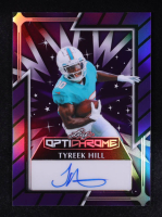 Tyreek Hill 2024 Leaf Optichrome Autographs Prismatic Purple #OTH1 #6/6 at PristineAuction.com