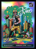 Jordan Love Signed 2024 Donruss Football Downtown Oversized #5 (Beckett) at PristineAuction.com