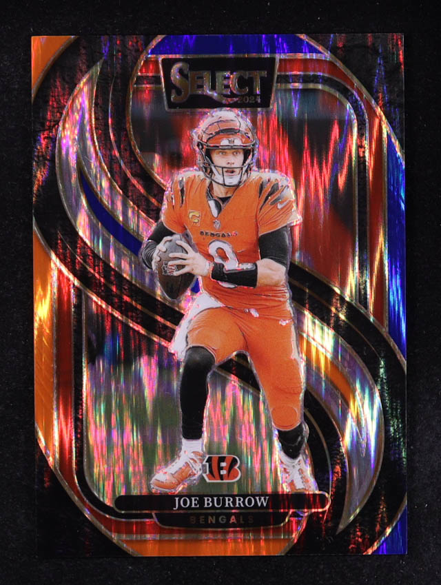 Joe Burrow 2024 Select Prizm Orange and Blue Shock #127 #3/35 at PristineAuction.com Joe Burrow 2024 Select Prizm Orange and Blue Shock #127 #3/35 at PristineAuction.com