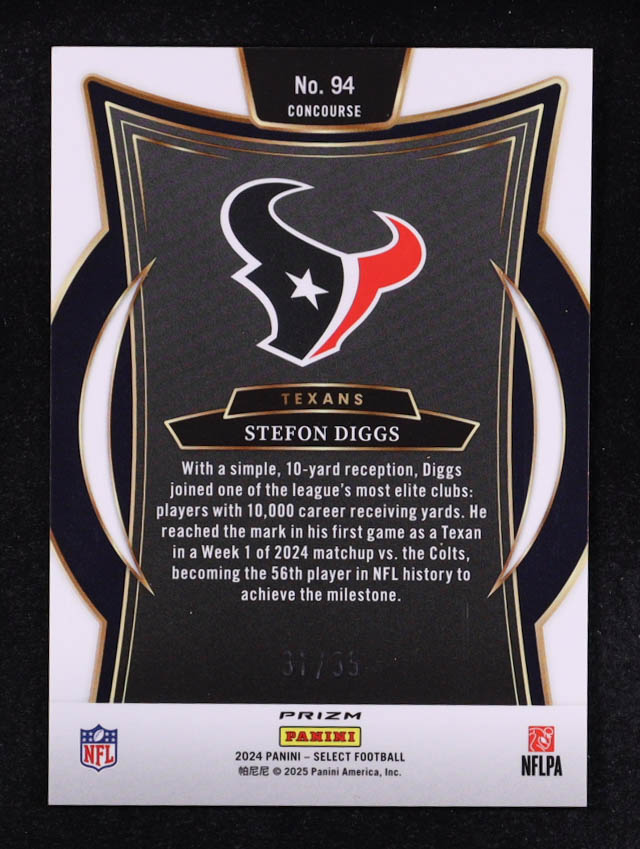 Stefon Diggs 2024 Select Prizm White #94 #31/35 at PristineAuction.com Stefon Diggs 2024 Select Prizm White #94 #31/35 at PristineAuction.com