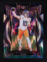Bo Nix 2024 Select Prizm Black and Green Shock #30 RC at PristineAuction.com