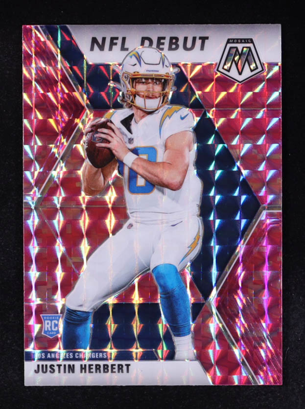 Justin Herbert 2020 Panini Mosaic Mosaic Camo Pink DEB #263 RC at PristineAuction.com Justin Herbert 2020 Panini Mosaic Mosaic Camo Pink DEB #263 RC at PristineAuction.com