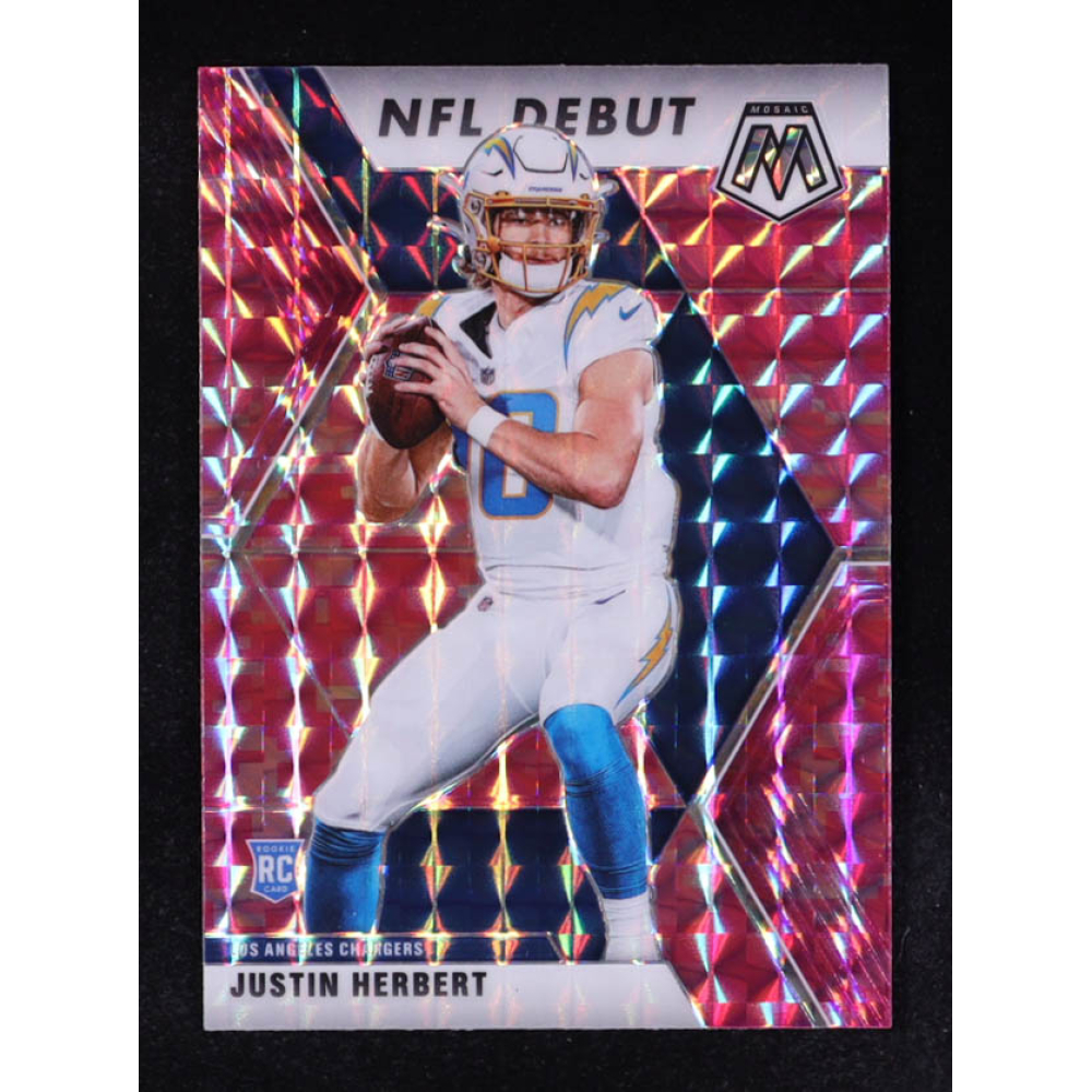 Justin Herbert 2020 Panini Mosaic Mosaic Camo Pink DEB #263 RC at PristineAuction.com