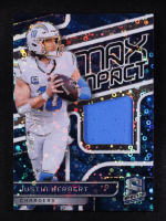 Justin Herbert 2024 Panini Spectra Max Impact Materials Blue Neon #MIJHT #18/60 at PristineAuction.com