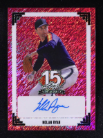 Nolan Ryan 2025 Leaf 15th Anniversary '91 Leaf Autographs Shimmer Pink #91ANR1 #1/1 at PristineAuction.com