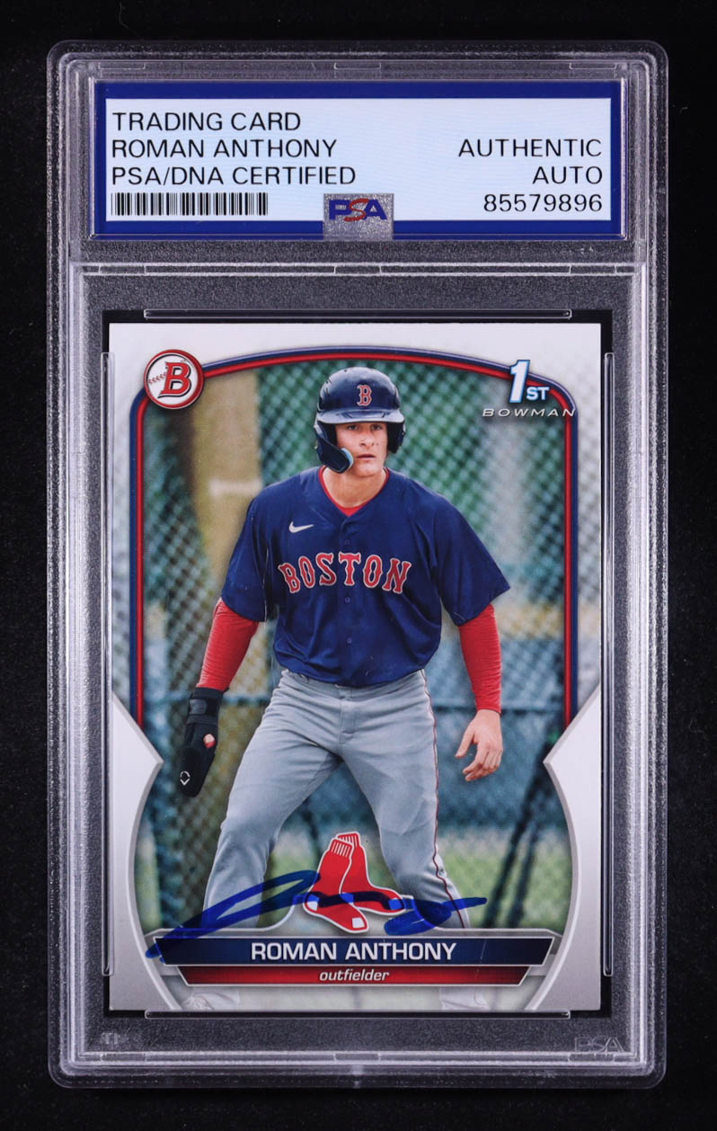 Roman Anthony Signed 2023 Topps 1st Bowman #BP-71 RC (PSA) at PristineAuction.com Roman Anthony Signed 2023 Topps 1st Bowman #BP-71 RC (PSA) at PristineAuction.com