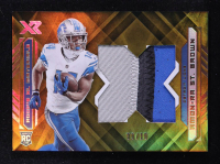 Amon-Ra St. Brown 2021 Panini XR Rookie XL Materials Gold #31 RC #9/10 at PristineAuction.com