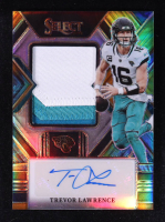 Trevor Lawrence 2022 Select Jumbo Signature Swatches Prizm Tie Dye #13 #6/25 at PristineAuction.com