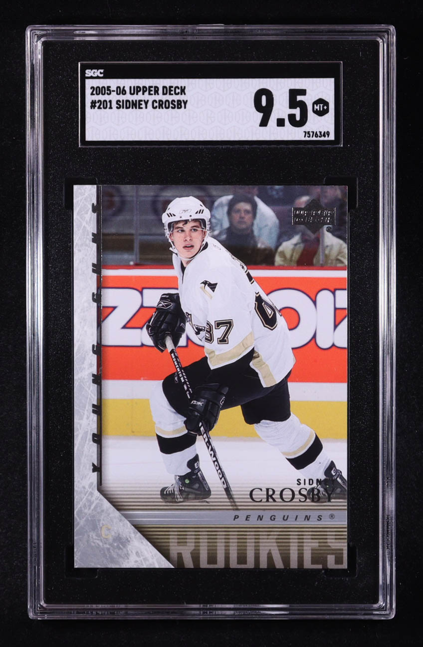 Sidney Crosby 2005-06 Upper Deck Young Guns #201 RC (SGC 9.5) at PristineAuction.com Sidney Crosby 2005-06 Upper Deck Young Guns #201 RC (SGC 9.5) at PristineAuction.com