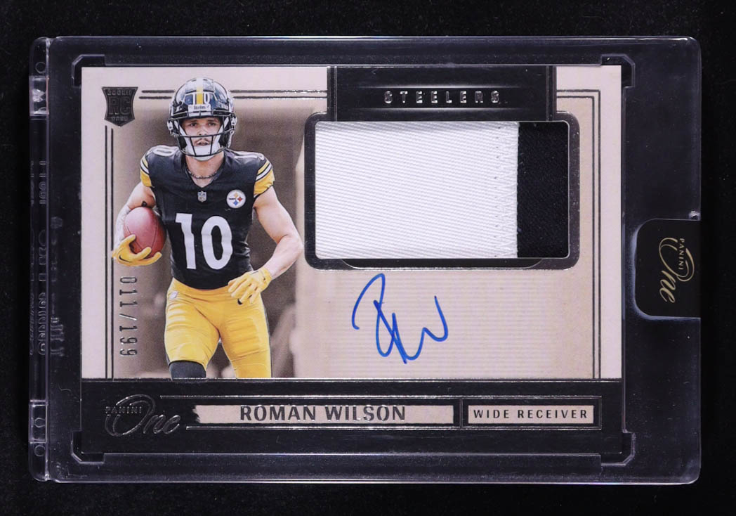 Roman Wilson 2024 Panini One #22 Jersey Autograph RC #11/199 at PristineAuction.com Roman Wilson 2024 Panini One #22 Jersey Autograph RC #11/199 at PristineAuction.com