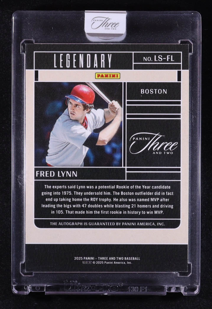 Fred Lynn 2025 Panini Three and Two Legendary Signatures #LSFL #30/49 at PristineAuction.com Fred Lynn 2025 Panini Three and Two Legendary Signatures #LSFL #30/49 at PristineAuction.com