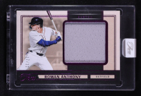 Roman Anthony 2025 Panini Three and Two Jersey Autographs Purple #PS-RA #17/32 RC at PristineAuction.com