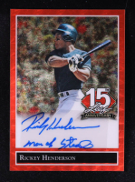 Rickey Henderson 2025 Leaf 15th Anniversary Gold Leaf Stars Autographs #92ARH1 #1/1 at PristineAuction.com