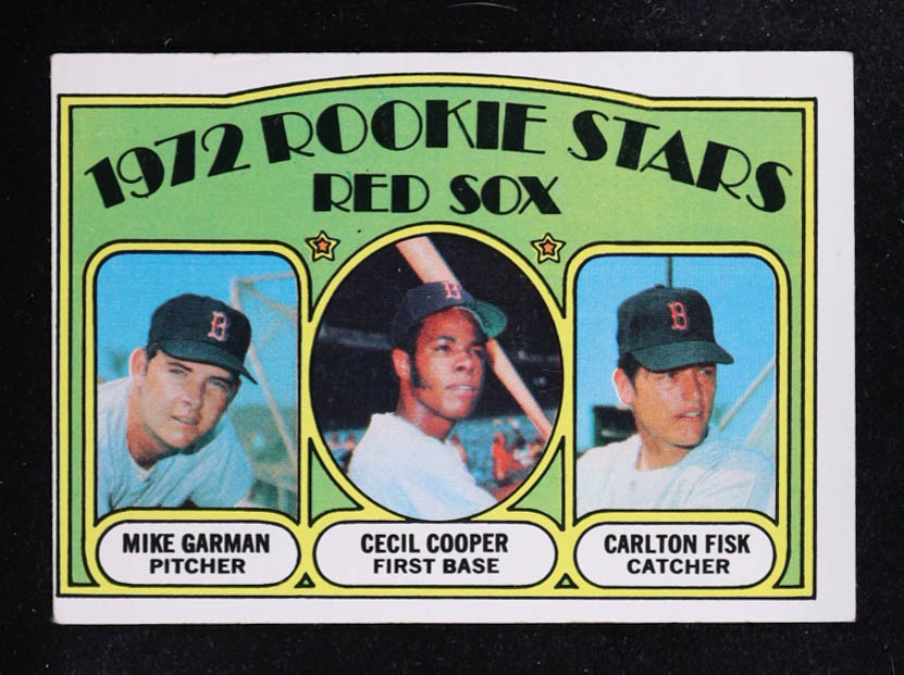 Mike Garman / Cecil Cooper RC / Carlton Fisk RC 1972 Topps Rookie Stars #79 at PristineAuction.com Mike Garman / Cecil Cooper RC / Carlton Fisk RC 1972 Topps Rookie Stars #79 at PristineAuction.com