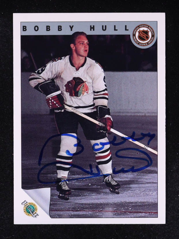 Bobby Hull Signed 1991-92 Ultimate Original Six #57 (Schwartz) at PristineAuction.com Bobby Hull Signed 1991-92 Ultimate Original Six #57 (Schwartz) at PristineAuction.com