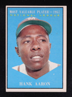 Hank Aaron 1961 Topps #484 MVP at PristineAuction.com