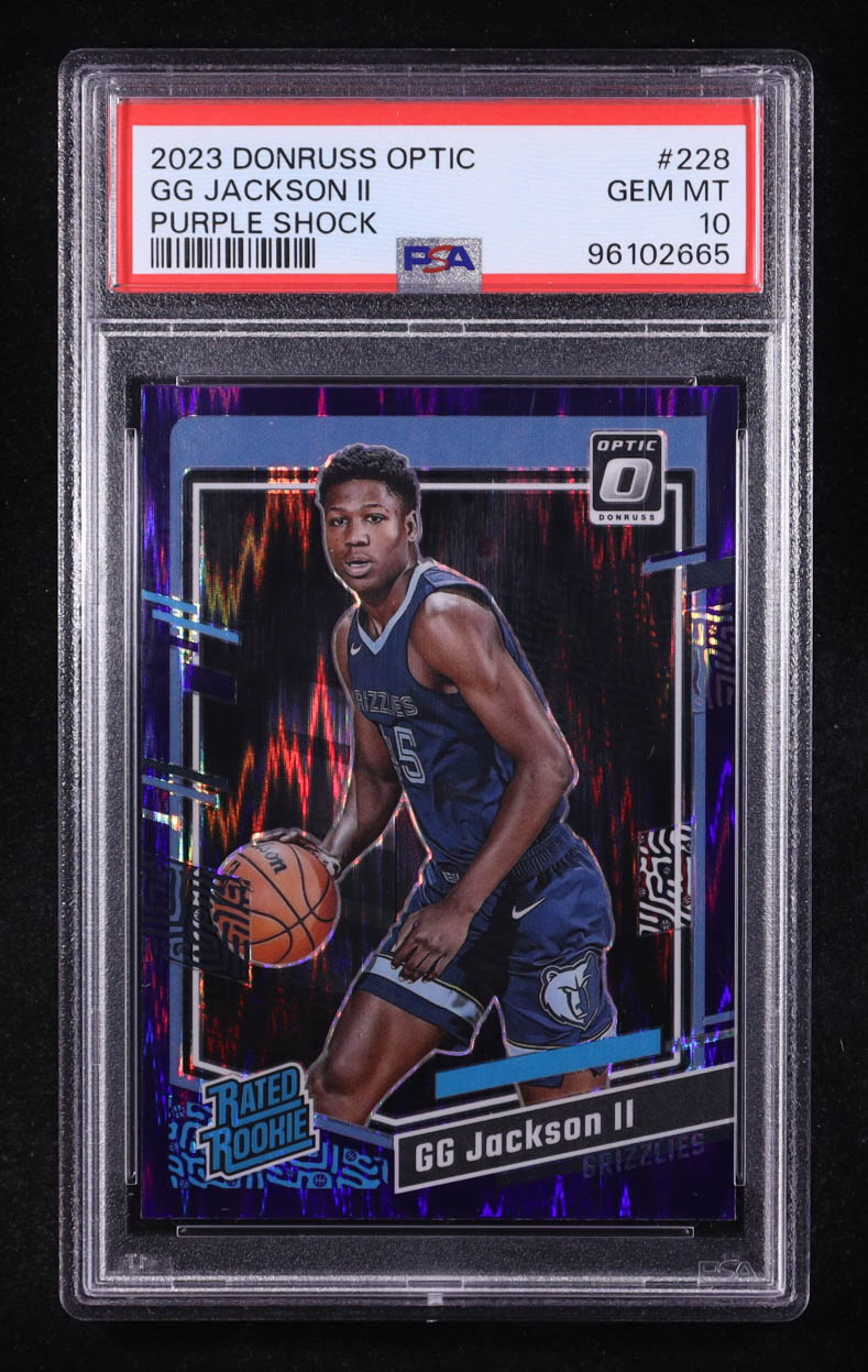 GG Jackson II 2023-24 Donruss Optic Purple Shock #228 RR RC (PSA 10) at PristineAuction.com GG Jackson II 2023-24 Donruss Optic Purple Shock #228 RR RC (PSA 10) at PristineAuction.com