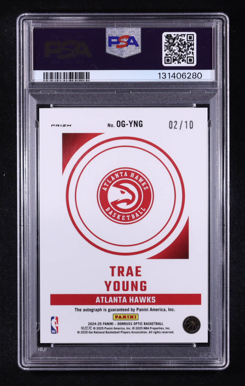 Trae Young 2024 Donruss Optic Opti-Graphs Gold #OGYNG #2/10 (PSA 10) at PristineAuction.com Trae Young 2024 Donruss Optic Opti-Graphs Gold #OGYNG #2/10 (PSA 10) at PristineAuction.com