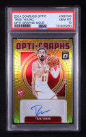 Trae Young 2024 Donruss Optic Opti-Graphs Gold #OGYNG #2/10 (PSA 10) at PristineAuction.com