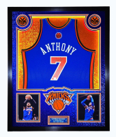 Carmelo Anthony Signed Knicks Custom Framed Mitchell & Ness Jersey Inscribed "NY Forever" with LED Display (Fanatics) at PristineAuction.com