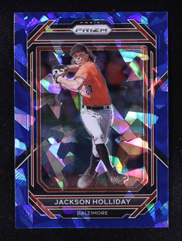 Jackson Holliday 2023 Panini Prizm Prizms Blue Ice #160 RC at PristineAuction.com Jackson Holliday 2023 Panini Prizm Prizms Blue Ice #160 RC at PristineAuction.com